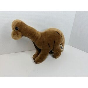 Vtg 80s Daikin‎ Dinosaur Plush Toy Brown Brontosaurus Japan Rare Stuffed Animal